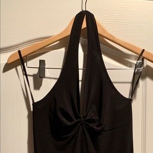 Black halter dress